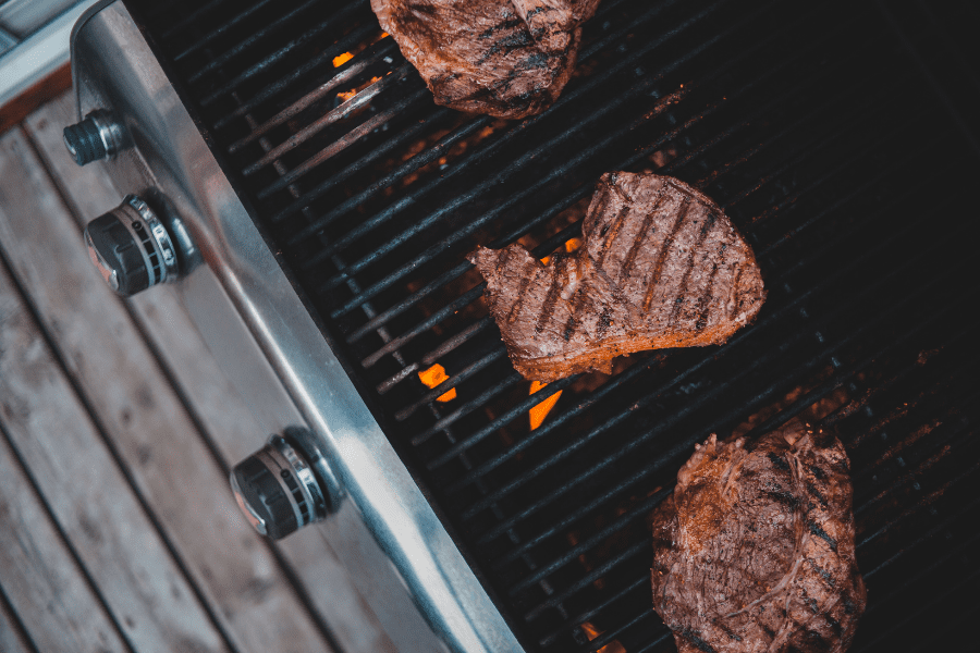Spring clean the bbq to cook steaks in your backyard. 