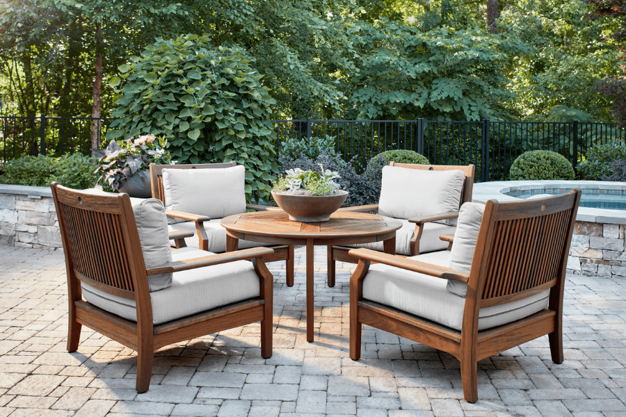 Getting outdoor patio furniture ready for spring cleaning your backyard. 
