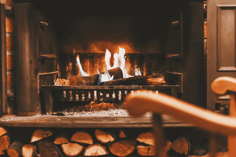 Wood fireplace servicing