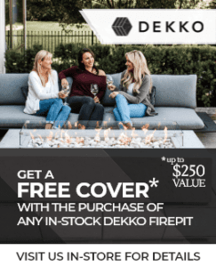 Free cover with purchase of in-stock Dekko firepits