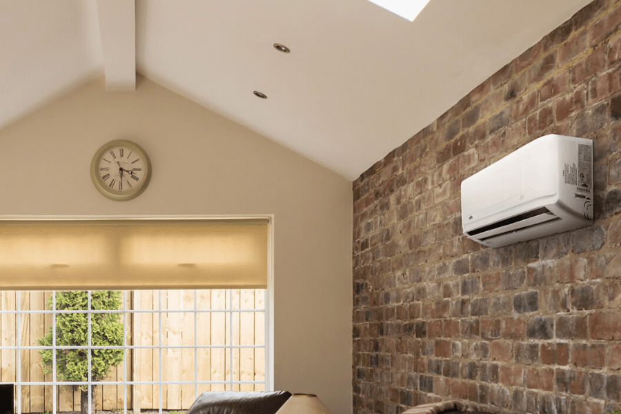 eco-friendly heating and cooling systems in a home.