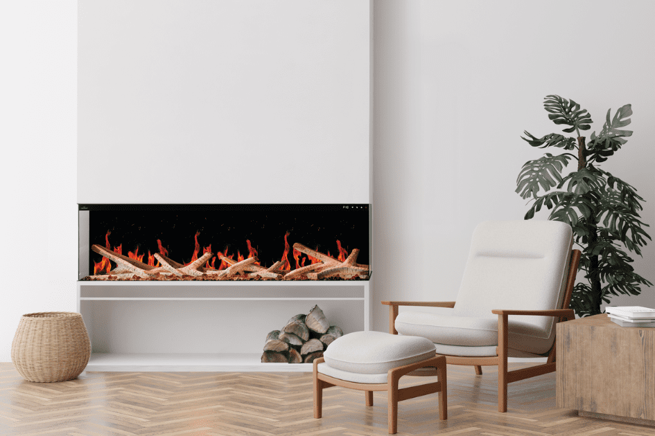 Minimalist fireplace design can open up any space