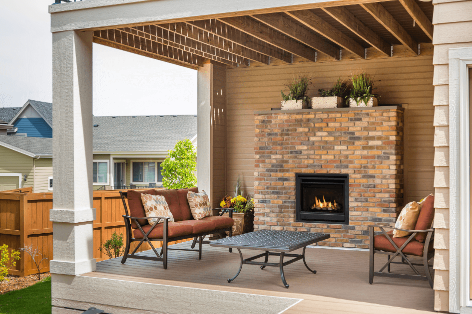 A fireplace outside can enhance your outdoor experience