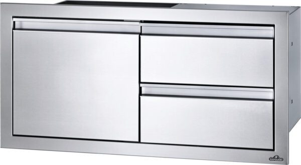 36 x 16 inch Single Door & Double Drawer Combo angled