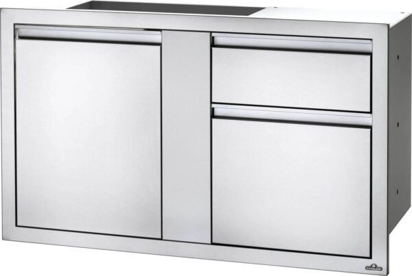 42 x 24 inch Large Door & Waste Bin Drawer angled