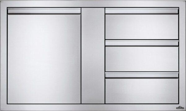 42 x 24 inch Large Single Door & Triple Drawer