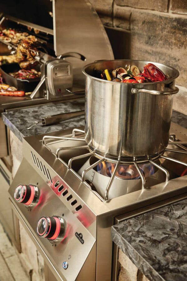 Built-in 700 Series Power Burner with food