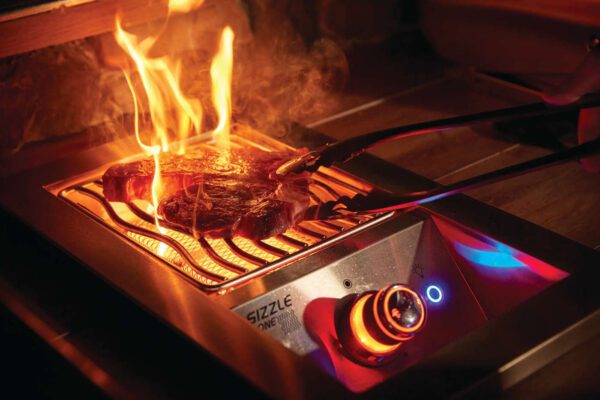 Built-In 700 Series 32 flamed steaks